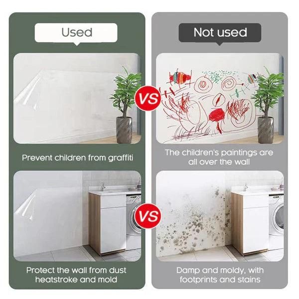 Self-Adhesive Transparent Electrostatic Wall Protection Film – Waterproof PP Sheet for Wall & Furniture (Buy 1 Get 1 Free, Pack of 2) | SFYKART