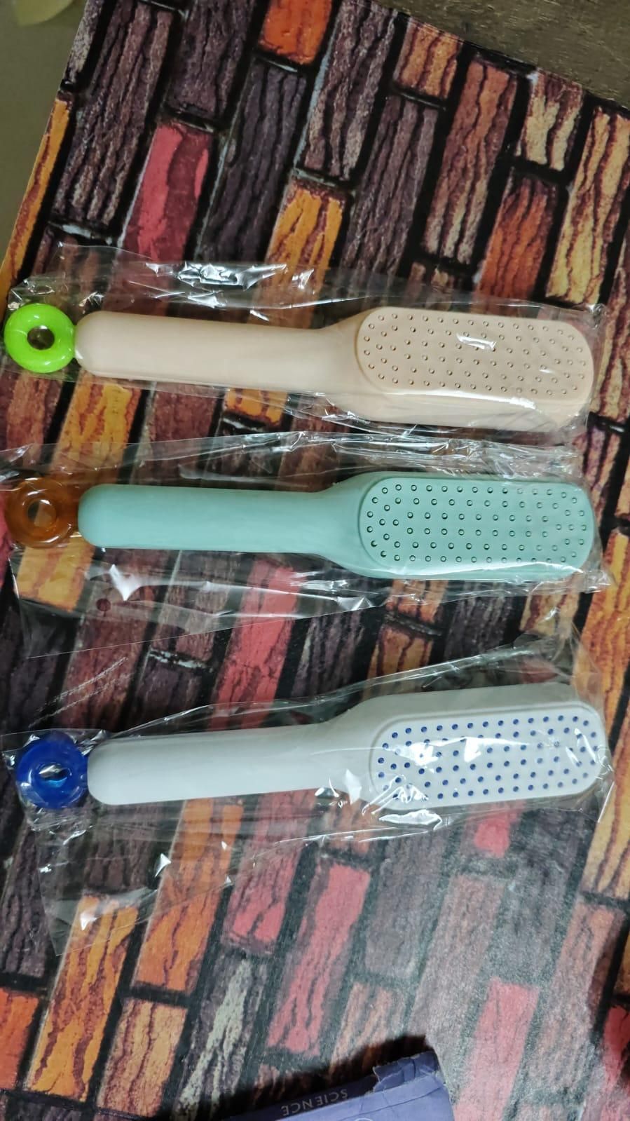 Self-Cleaning Anti-Static Massage Comb – Detangling Hair Brush for Adults & Kids | SFYKART