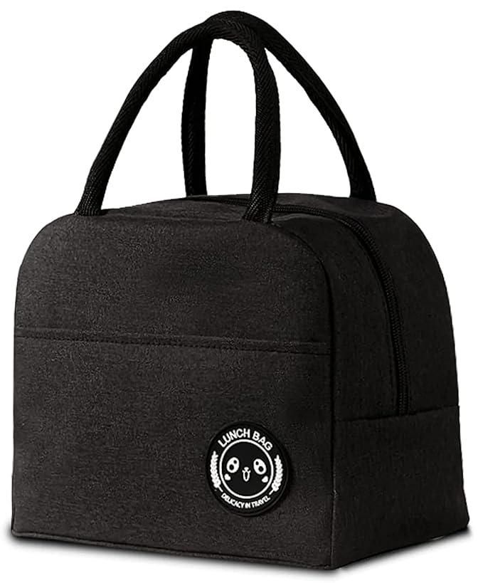Insulated Portable & Reusable Lunch Bag – Leak Proof Hot & Cold Food Storage for Office, College, Picnic & School (Black) | SFYKART