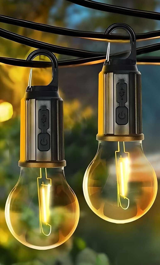 Decorative Hanging Bulb – Rechargeable 3 Modes Tent Lamp with USB Type-C Charging for Camping & Outdoor Use | SFYKART