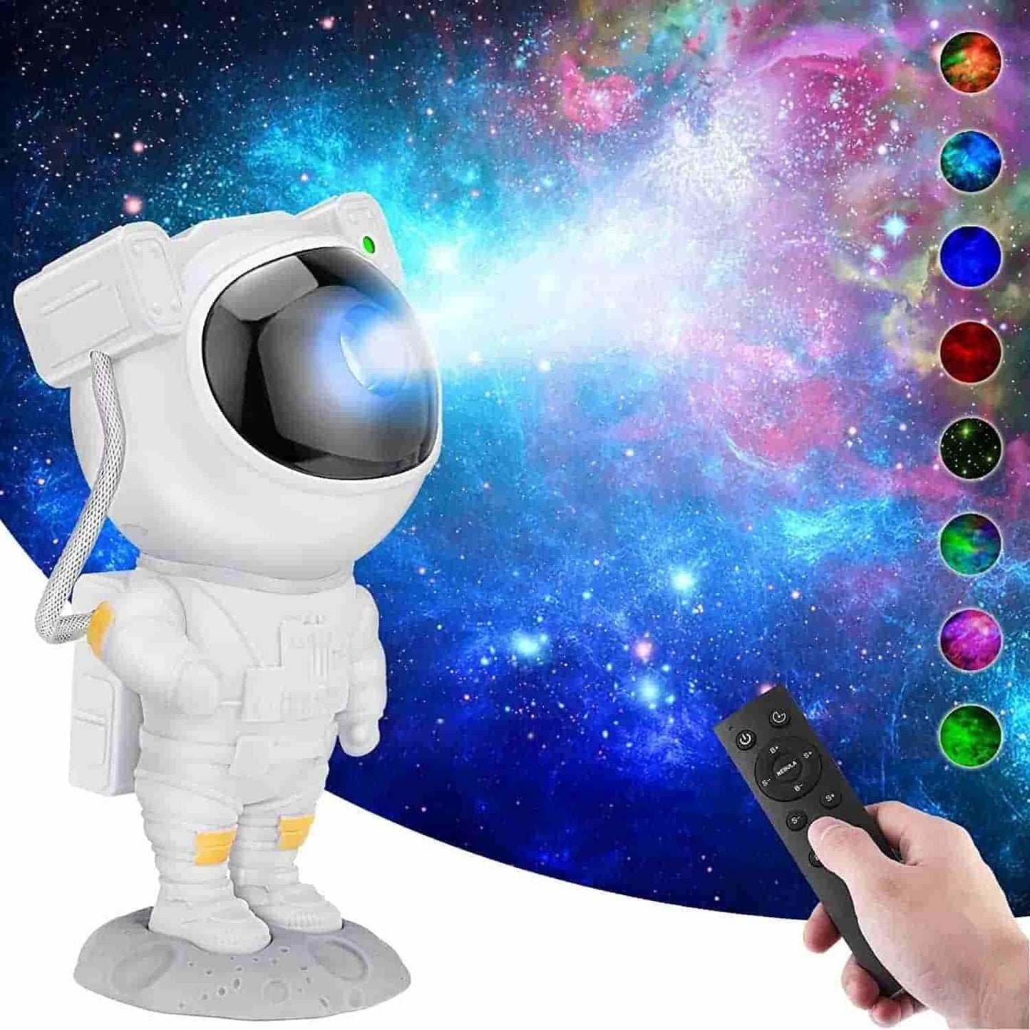 Astronaut Galaxy Projector Night Light – 360° Rotating Nebula Star Lamp with Remote Control, Timer & Adjustable Head – Space Projector for Kids’ Bedroom, Gaming Room, Gifts & Home Décor