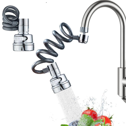 Sink Sprayer Attachment for Faucet – 360° Rotating ABS Water Saving Tap Nozzle (Silver) | SFYKART