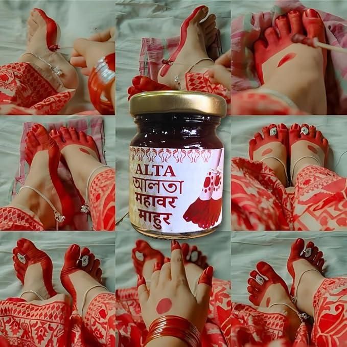 Instant Dip Alta with Free Brush & 6 Stickers – Traditional Red Alta Liquid for Women’s Feet & Hands | SFYKART