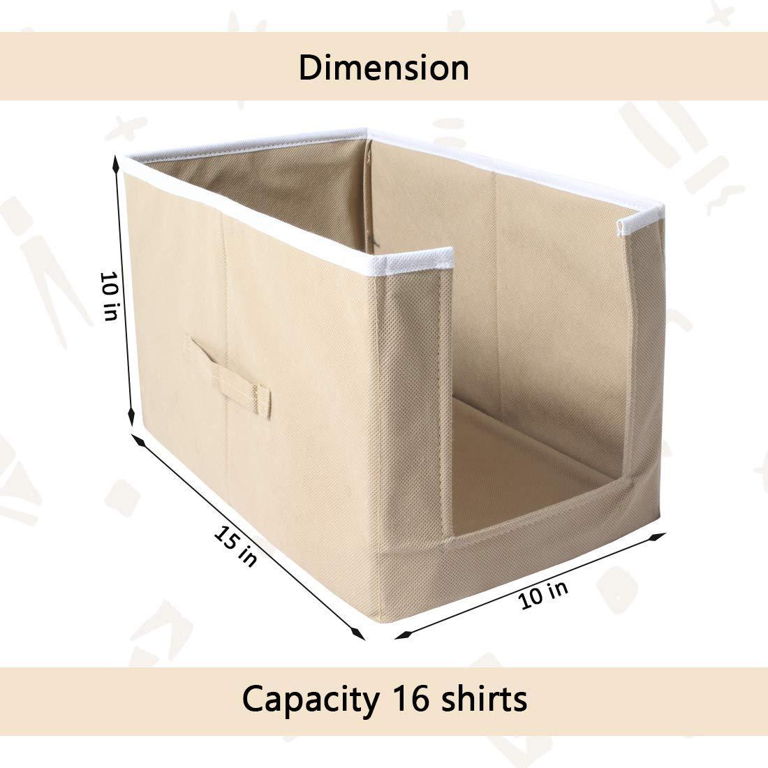 Soft Cloth Shirt Organizer (Pack of 3) – Non-Woven Foldable Wardrobe Storage Box for Shirts, Clothes & Undergarments | SFYKART