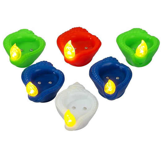 Shankh Water Sensor LED Diya – Eco-Friendly Electric Diya with Warm Ambient Lights for Home Décor & Festival Decoration | SFYKART