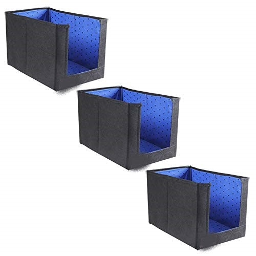 Non Woven Shirt Stacker (Pack of 3) – Solid with Polka Dot Pattern, Foldable Storage Organizer | SFYKART