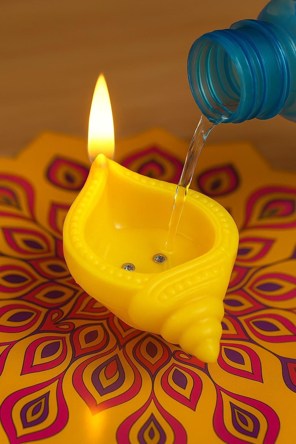 Shankh Water Sensor LED Diya – Eco-Friendly Electric Diya with Warm Ambient Lights for Home Décor & Festival Decoration | SFYKART