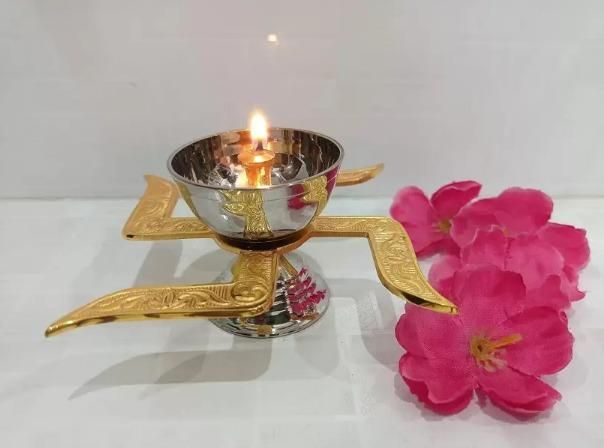 Brass Swastik Diya – Traditional Pooja Oil Lamp for Home Temple & Festive Décor | SFYKART