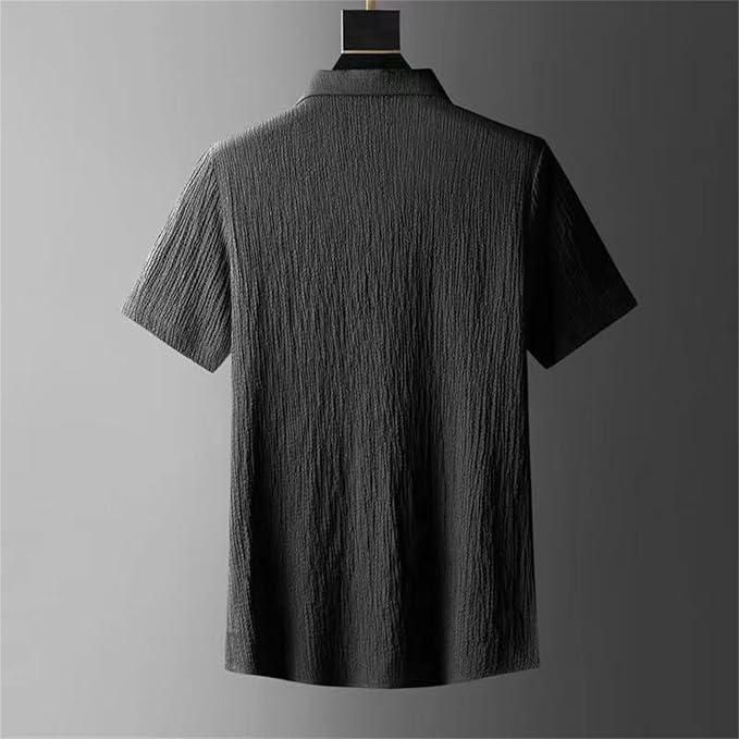 Men’s Corduroy Co-Ord Set – Stylish Collar Neck Half Sleeves Shirt with Track Pant (Cotton Blend) | SFYKART