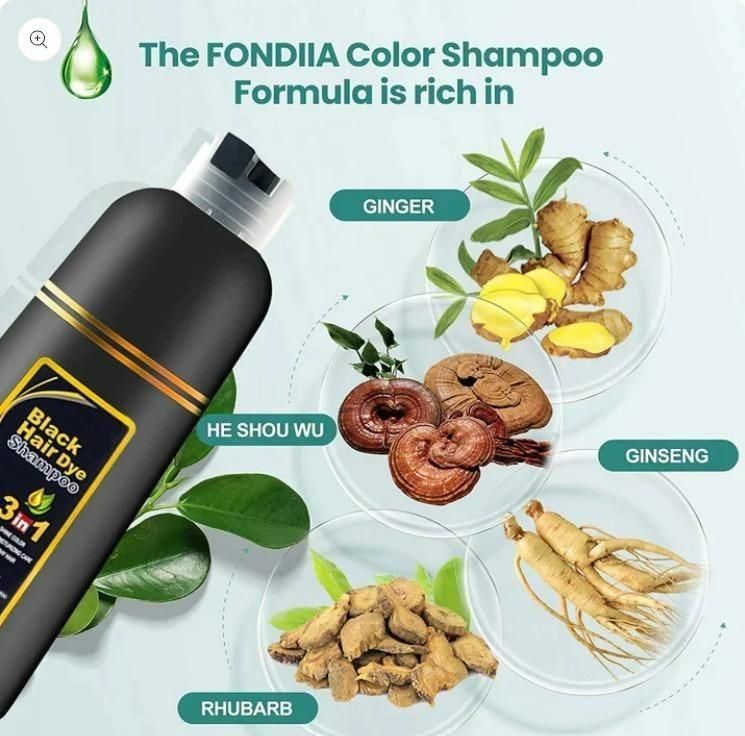 Unisex Instant Black Herbal Hair Dye Shampoo 3 in 1 (100ml) – Grey Hair Coverage, Coloring & Nourishment | SFYKART