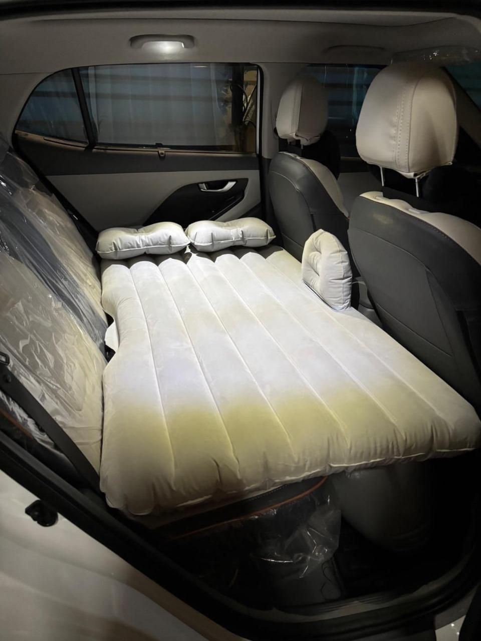 Car Travel Bed Mattress with 2 Air Pillows – Inflatable Portable PVC Flocking Foldable Car Sleeping Mattress | SFYKART
