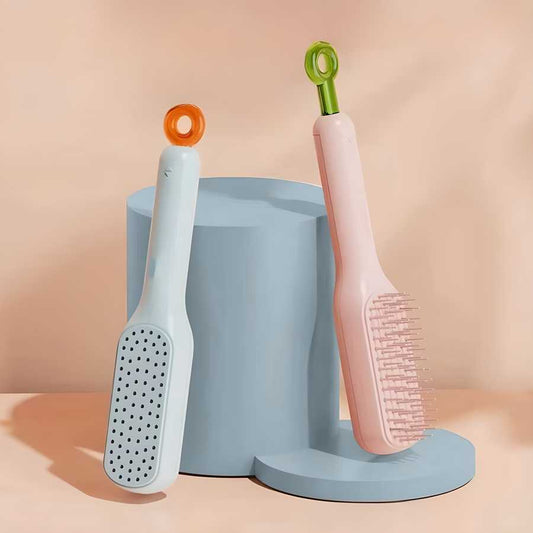 Self-Cleaning Anti-Static Massage Comb – Detangling Hair Brush for Adults & Kids | SFYKART