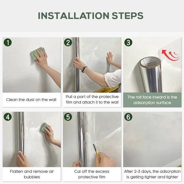 Self-Adhesive Transparent Electrostatic Wall Protection Film – Waterproof PP Sheet for Wall & Furniture (Buy 1 Get 1 Free, Pack of 2) | SFYKART
