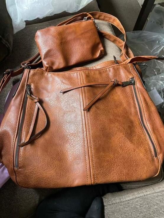 Women’s PU Leather Tote Bag – Stylish 2 in 1 Hobo Handbag with Shoulder Strap, Office & Casual Purse | SFYKART