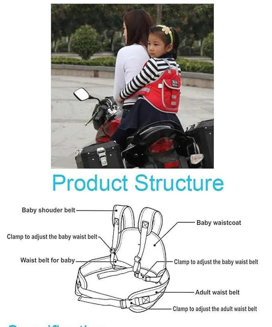 Baby Safety Belt for 2 Wheeler – Adjustable Polyester Kids Harness Strap for Bike & Scooter | SFYKART