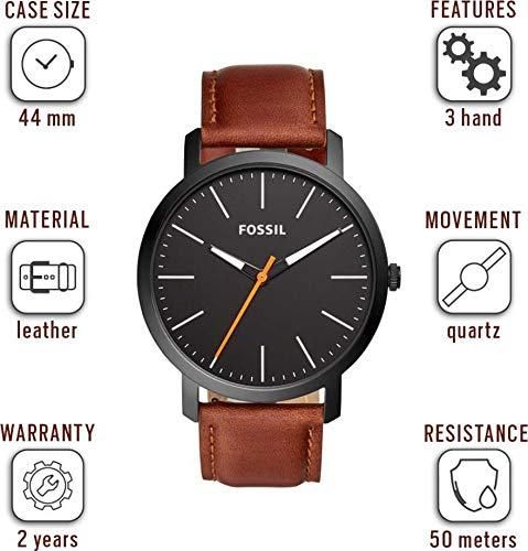 Fossil City Collection Premium Analog Watch (Model K2G226G6) – Unisex Rose Gold Stainless Steel Case with Brown Leather Strap | SFYKART