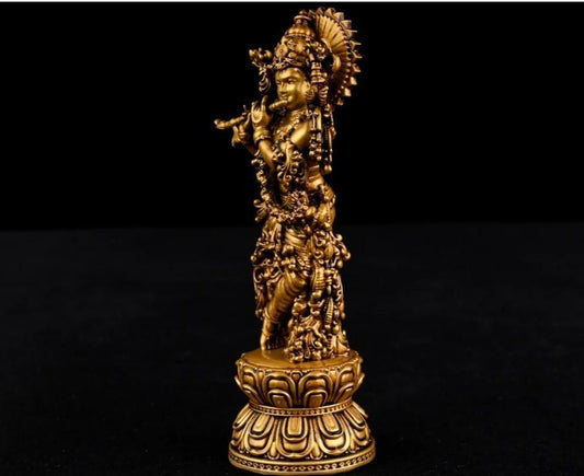 Shree Krishna Idol for Car Dashboard – MDF Decorative God Statue for Positive Energy & Devotion | SFYKART