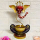 Intricately Crafted Ganesha with Tealight Candle Holder – Metal Spiritual Showpiece for Home Décor & Gifting | SFYKART