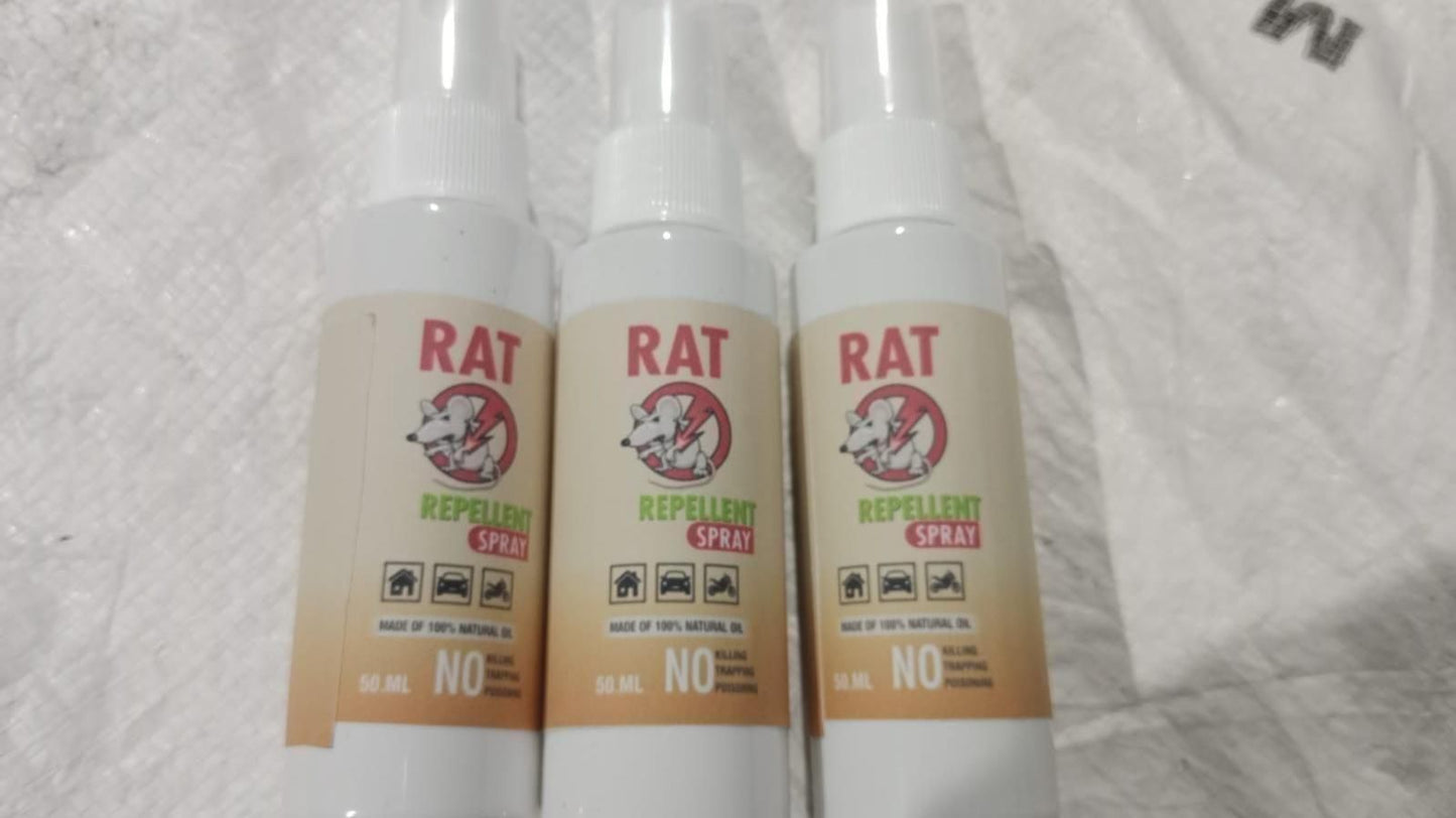 Rat Repellent Spray 50ml (Pack of 3) – Liquid Rodent Control for Home, Kitchen & Vehicles | SFYKART