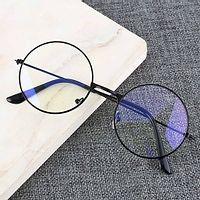 Unisex Clear Black Round Sunglasses – Stylish Metal Frame with Clear Glass Lens Casual Eyewear | SFYKART