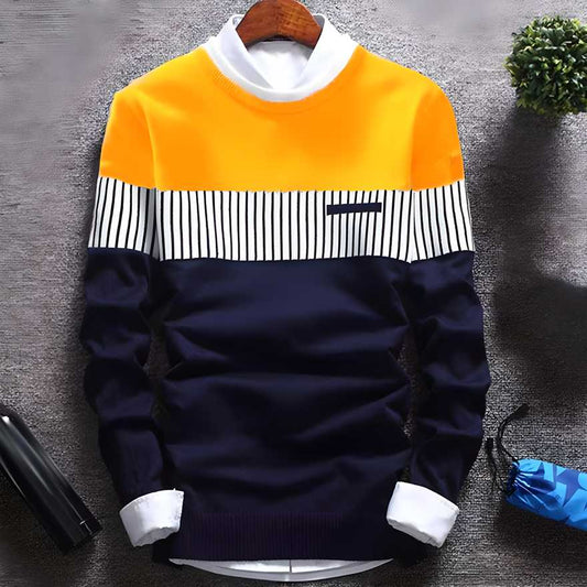 TRYTHIS Cotton Stripes Full Sleeves Round Neck Men’s T-Shirt – Regular Fit Casual Wear | SFYKART