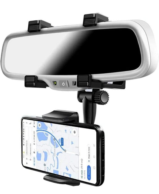 Rearview Mirror Phone Holder for Car – Adjustable Rotating Mobile Mount Stand (Pack of 1 & 2) | SFYKART