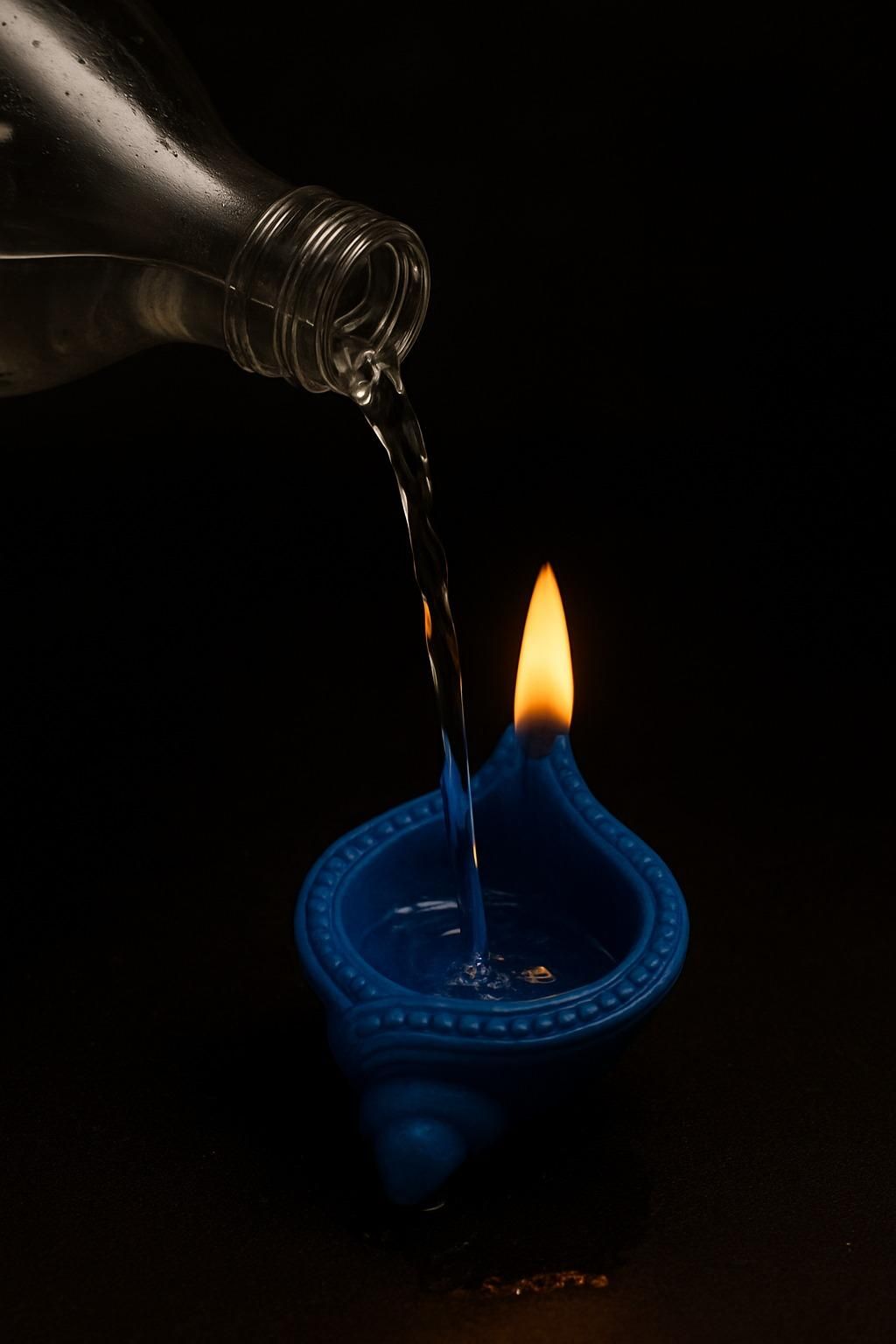 Shankh Water Sensor LED Diya – Eco-Friendly Electric Diya with Warm Ambient Lights for Home Décor & Festival Decoration | SFYKART