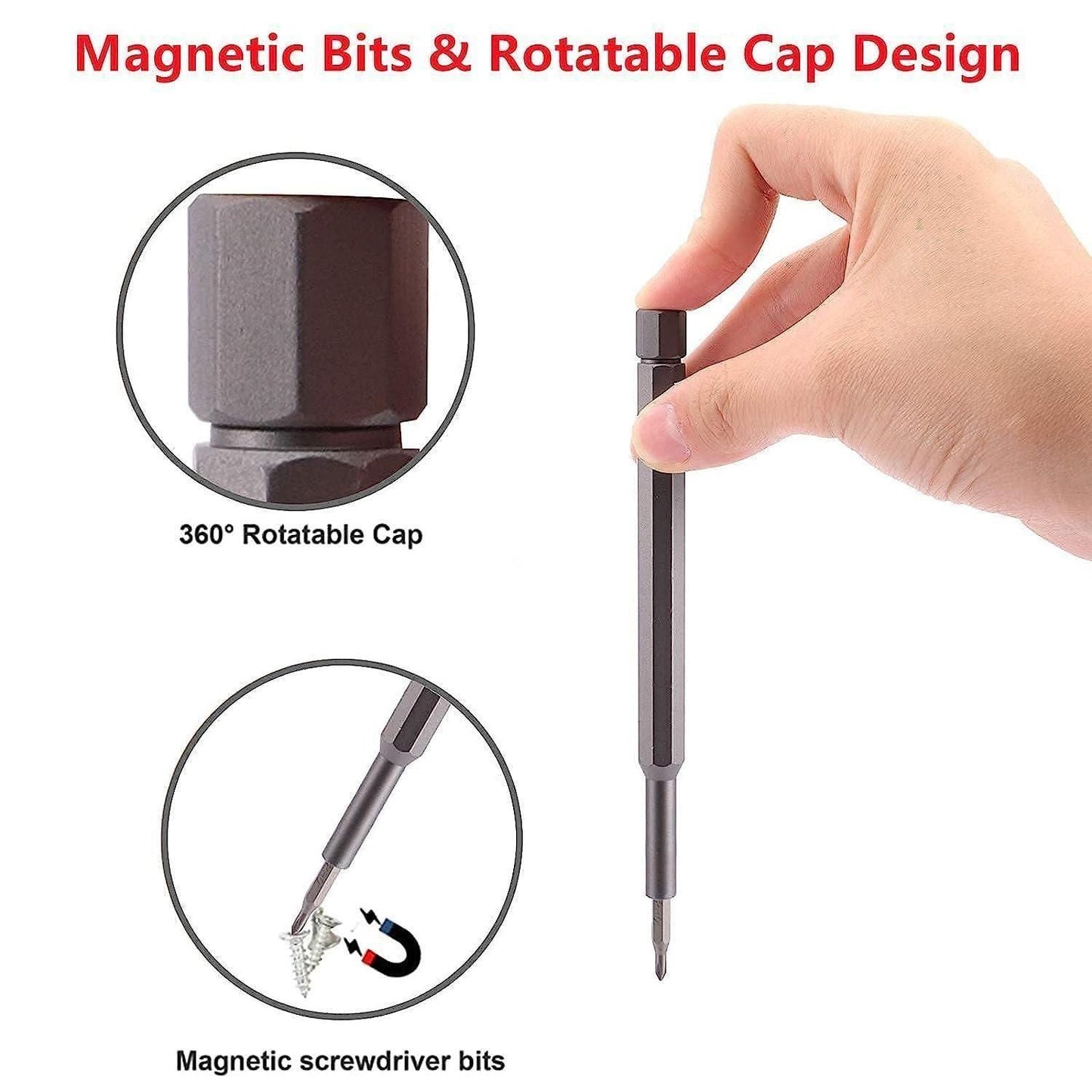 24-in-1 Precision Screwdriver Set – Aluminium Magnetic Repair Tool Kit for Mobile, Laptop & Electronics | SFYKART