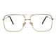 Unisex Clear Golden Retro Square Sunglasses – Stylish Metal Frame with Clear Glass Lens Casual Eyewear | SFYKART