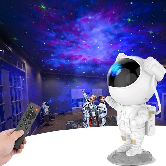 Astronaut Galaxy Projector Night Light – 360° Rotating Nebula Star Lamp with Remote Control, Timer & Adjustable Head – Space Projector for Kids’ Bedroom, Gaming Room, Gifts & Home Décor
