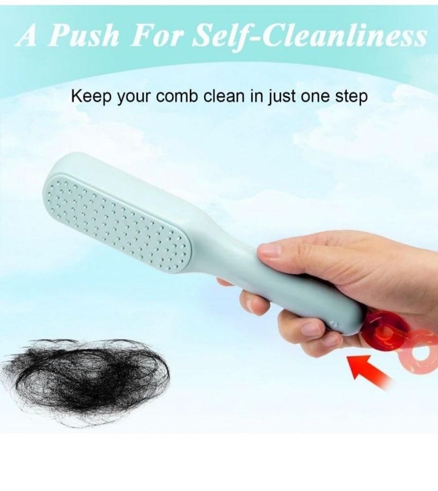 Self-Cleaning Anti-Static Massage Comb – Detangling Hair Brush for Adults & Kids | SFYKART