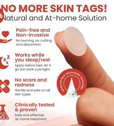 Skin Tag Remover Patch (144 Pcs) – Gentle Skin Tag & Mole Removal Patches for Men & Women | SFYKART