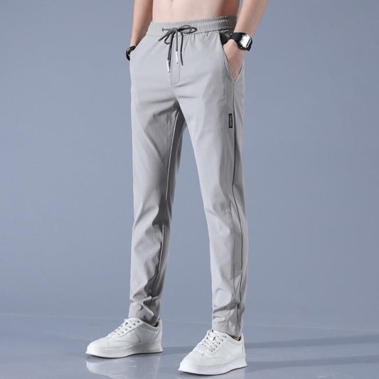 Men's NS Lycra Track Pants – Grey Melange Solid Regular Fit Sports & Casual Wear | SFYKART