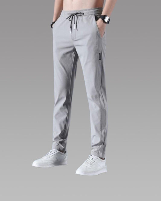 Men's NS Lycra Track Pants – Grey Melange Solid Regular Fit Sports & Casual Wear | SFYKART