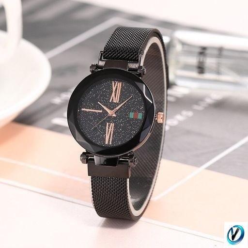 Women’s Analog Stainless Steel Watch – 40mm Round Dial with Stainless Steel Strap | SFYKART