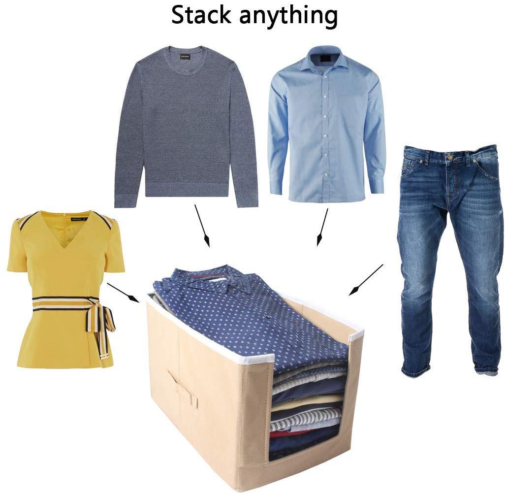 Soft Cloth Shirt Organizer (Pack of 3) – Non-Woven Foldable Wardrobe Storage Box for Shirts, Clothes & Undergarments | SFYKART