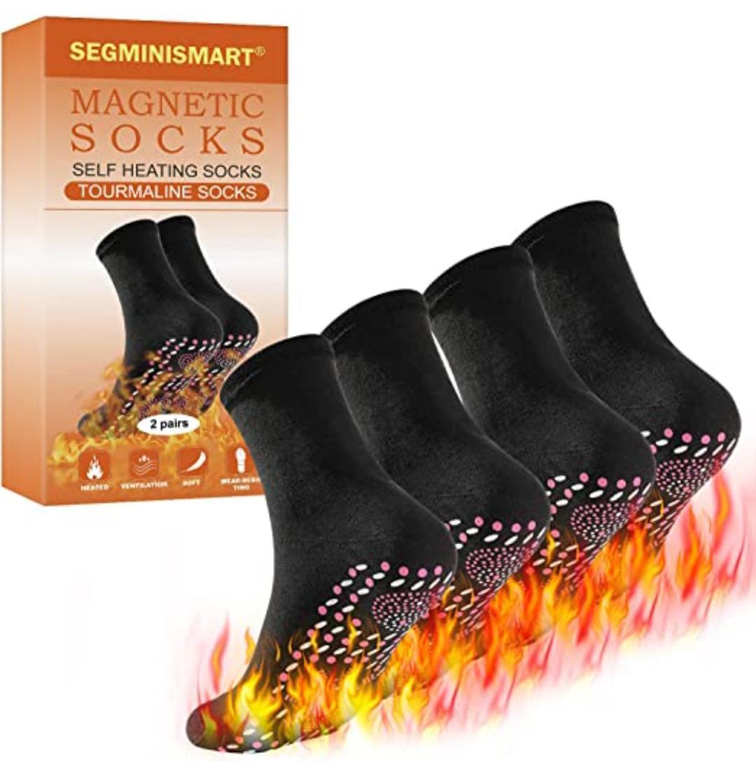 Heated Socks for Men & Women – Self-Heating Tourmaline Warm Socks for Winter, Pain Relief & Outdoor Use | SFYKART