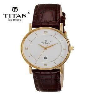 Exclusive Premium Watch – Brown Strap Stainless Steel Analog Wristwatch for Men | SFYKART