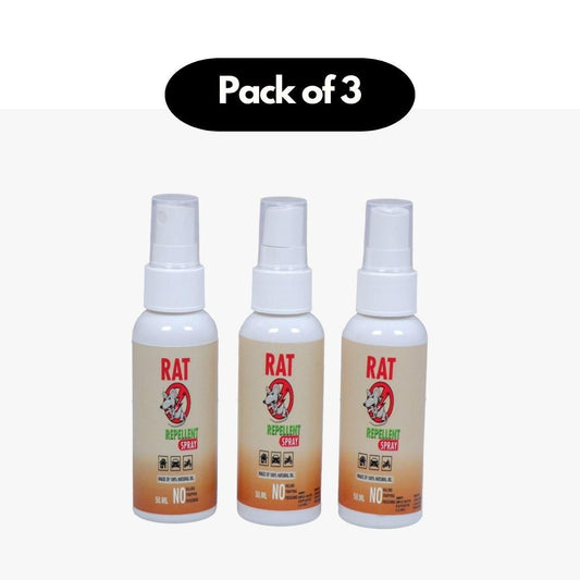 Rat Repellent Spray 50ml (Pack of 3) – Liquid Rodent Control for Home, Kitchen & Vehicles | SFYKART