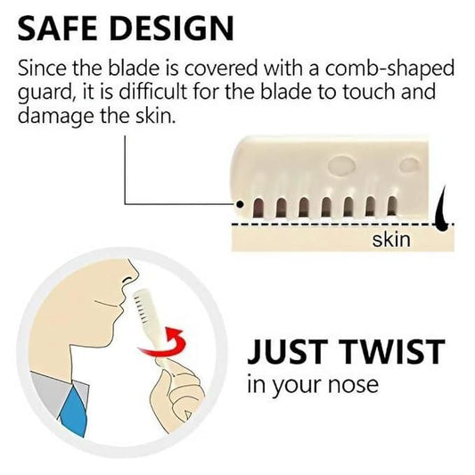 Pack of 2 Nose Hair Cutter – 360° Rotating Manual Nose Hair Removal Tool Tweezers for Unwanted Hair Treatment (Unisex) | SFYKART