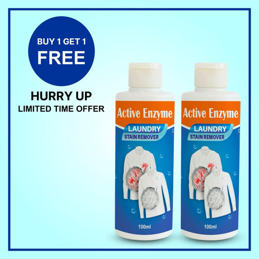 Active Enzyme Laundry Stain Remover (Pack of 2) – Powerful Effervescent Detergent Cleaner for Clothes | SFYKART