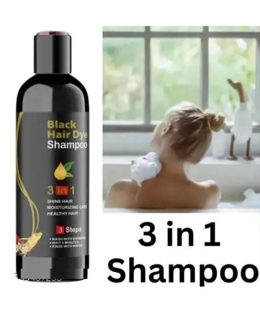 Unisex Instant Black Herbal Hair Dye Shampoo 3 in 1 (100ml) – Grey Hair Coverage, Coloring & Nourishment | SFYKART