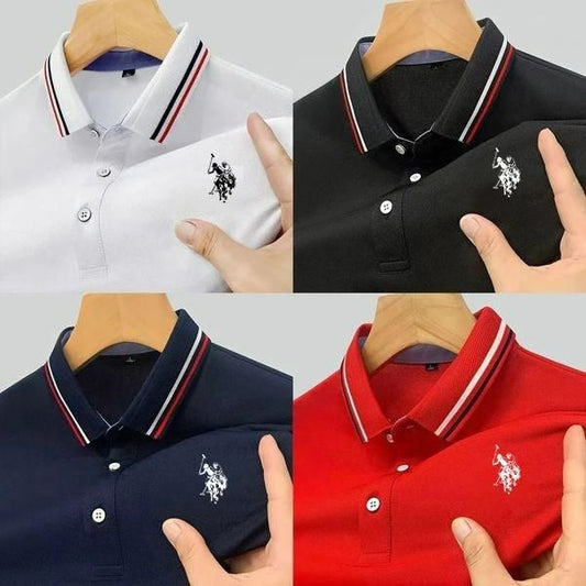 Men’s Solid Half Sleeves Polo Neck T-Shirt (Pack of 4) – Casual Regular Fit Matty Fabric | SFYKART