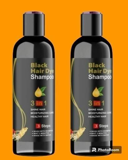 Unisex Instant Black Herbal Hair Dye Shampoo 3 in 1 (100ml) – Grey Hair Coverage, Coloring & Nourishment | SFYKART