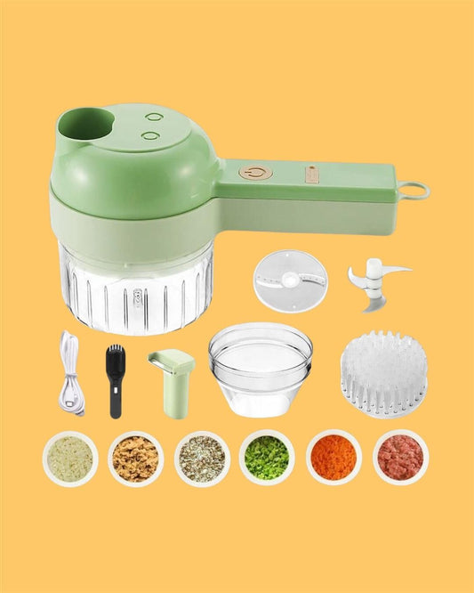 4 in 1 Portable Electric Vegetable Cutter Set – Wireless Food Processor & Chopper for Vegetables, Meat & More | SFYKART