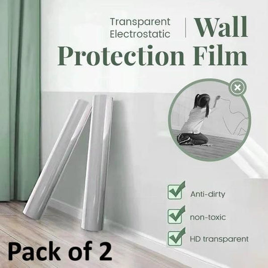 Self-Adhesive Transparent Electrostatic Wall Protection Film – Waterproof PP Sheet for Wall & Furniture (Buy 1 Get 1 Free, Pack of 2) | SFYKART