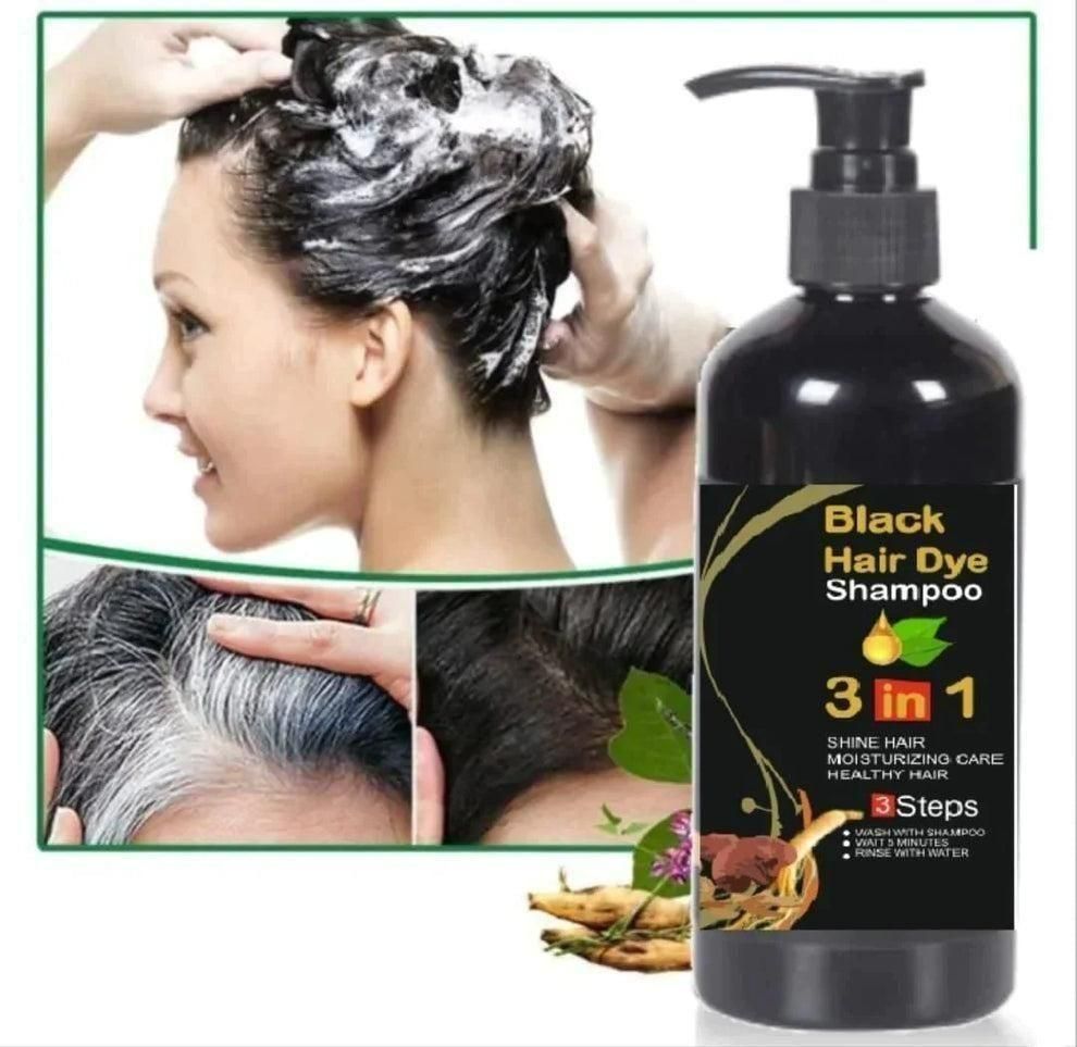 Unisex Instant Black Herbal Hair Dye Shampoo 3 in 1 (100ml) – Grey Hair Coverage, Coloring & Nourishment | SFYKART